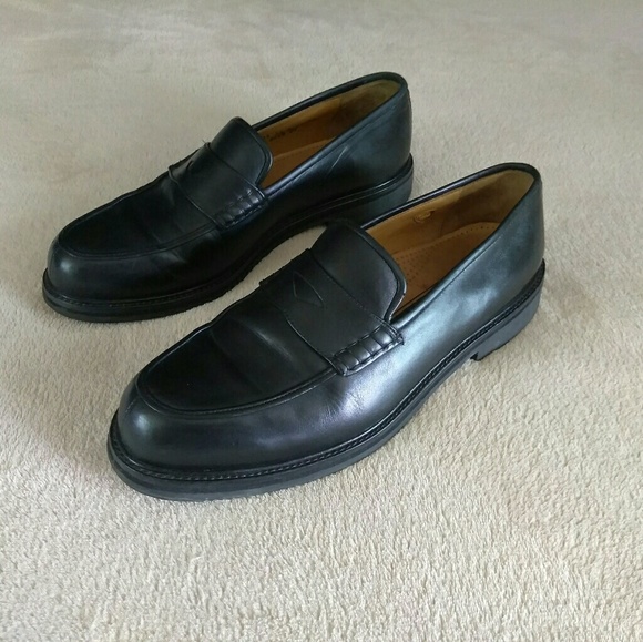 Cole Haan Black Leather Penny Loafer 